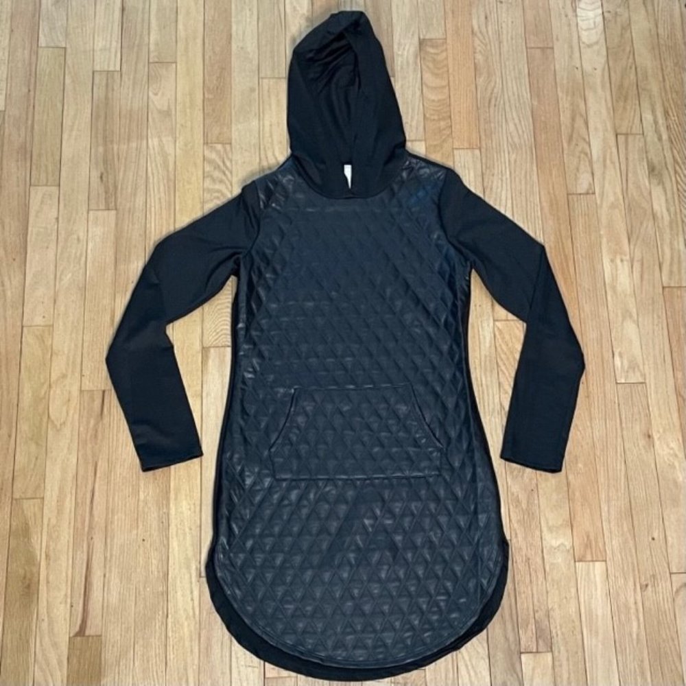 Faux Leather Hoodie